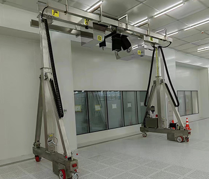 Cleanroom stainless steel gantry crane